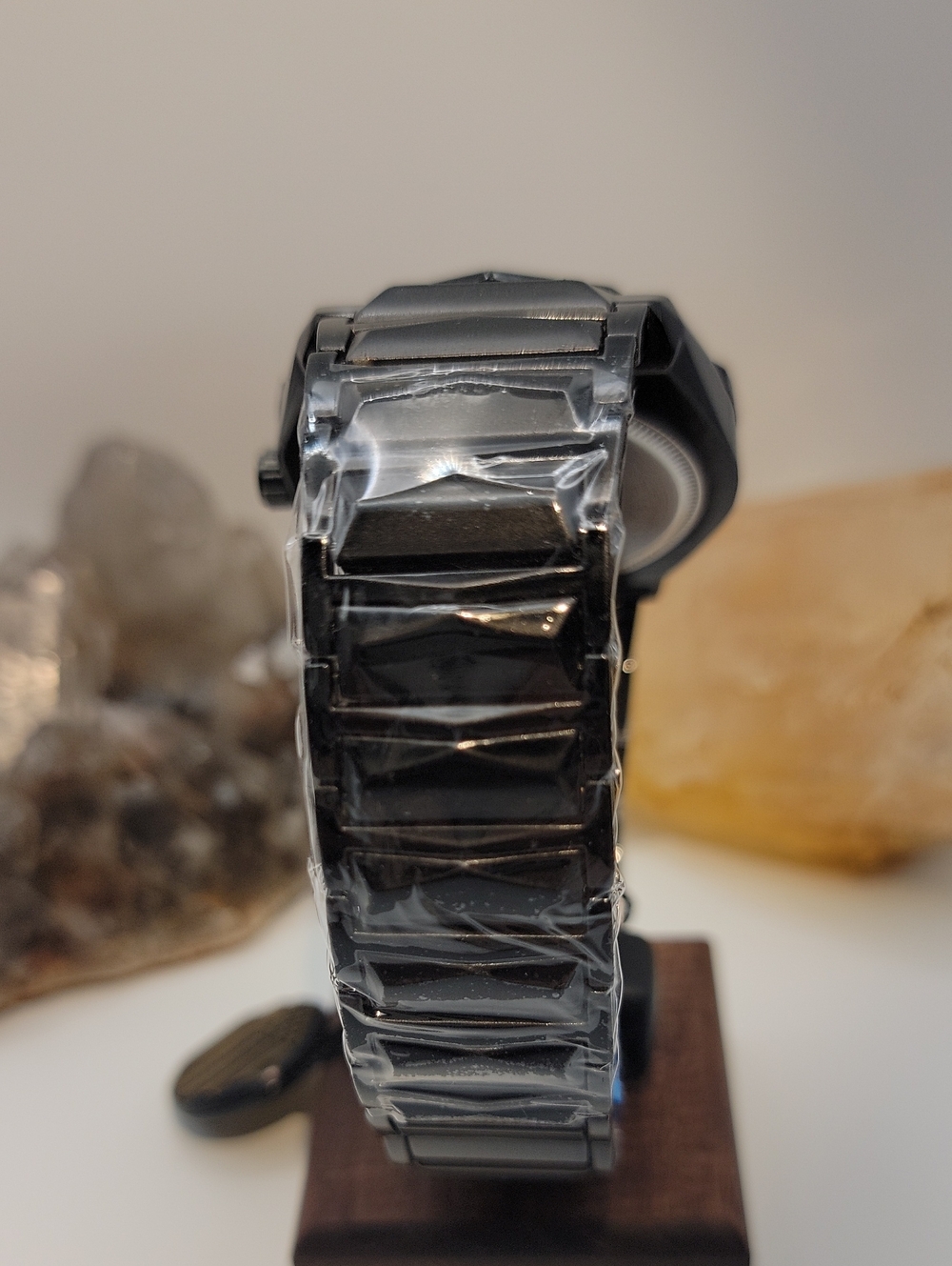 NEW⌚️AJ Quality Watches Matte Black Quartz Men’s 45.5mm Watch Black Sunray Dial - Picture 6 of 12